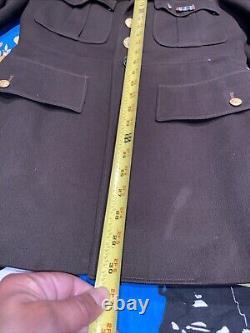 Vtg 1945 Army Air Corps Hamilton Uniform Jacket WWII patch Cincinnati USA Small