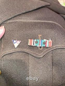 Vtg 1945 Army Air Corps Hamilton Uniform Jacket WWII patch Cincinnati USA Small