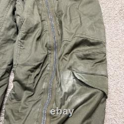 Vtg ARMY AIR FORCES WWII Type A-11 Flight Pants Mens 32 Green Bomber Shearling