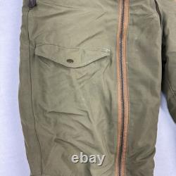 Vtg ARMY AIR FORCES WWII Type A-11 Flight Pants Mens 34 Green Bomber Shearling