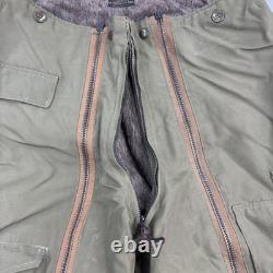 Vtg ARMY AIR FORCES WWII Type A-11 Flight Pants Mens 34 Green Bomber Shearling
