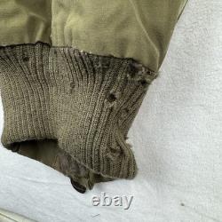 Vtg ARMY AIR FORCES WWII Type A-11 Flight Pants Mens 34 Green Bomber Shearling