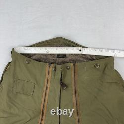 Vtg ARMY AIR FORCES WWII Type A-11 Flight Pants Mens 34 Green Bomber Shearling