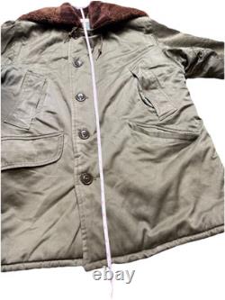 Vtg B-9 Parka Military Jacket 50s 60s Size 46 WWII Army Air Force Deck Fur Hood