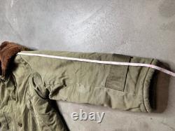 Vtg B-9 Parka Military Jacket 50s 60s Size 46 WWII Army Air Force Deck Fur Hood