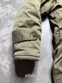 Vtg B-9 Parka Military Jacket 50s 60s Size 46 WWII Army Air Force Deck Fur Hood