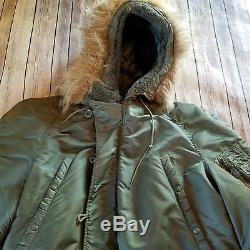 Vtg WW2 US Army Air Force A11 Flight Jacket Insulated Parka Bomber Pilot Hooded