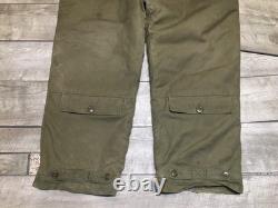 Vtg WW2 WWII US Air Army Force Type A-10 Winter Flight Bibs Pants OG Size 38