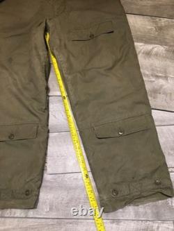 Vtg WW2 WWII US Air Army Force Type A-10 Winter Flight Bibs Pants OG Size 38