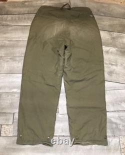 Vtg WW2 WWII US Air Army Force Type A-10 Winter Flight Bibs Pants OG Size 38