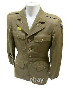 Vtg WWII 1940s US Army Air Force Cadet Dress Military Uniform Mens Jacket 36L