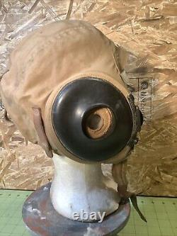 Vtg WWII Army Air Force Pilot Cap AN-H15 Bates Shoe Co INV-HC154