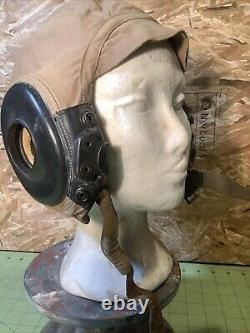 Vtg WWII Army Air Force Pilot Cap AN-H15 Bates Shoe Co INV-HC154