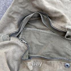 Vtg WWII Aviator's Kit Bag AN6505-1 2 Zippers Military US Army Air Force USAF