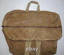 Vtg WWII Aviator's Kit Bag AN6505-1 2 Zippers Military US Army Air Force USAF