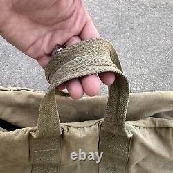 Vtg WWII Aviator's Kit Bag AN6505-1 2 Zippers Military US Army Air Force USAF