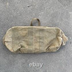 Vtg WWII Aviator's Kit Bag AN6505-1 2 Zippers Military US Army Air Force USAF