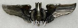 Vtg WWII Era United States Army Air Force 2 Silver Bombardier Wings 1/20 10K