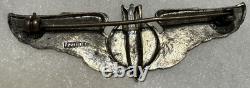 Vtg WWII Era United States Army Air Force 2 Silver Bombardier Wings 1/20 10K