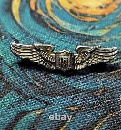 Vtg WWII US Army Air Corps 925 Air Force O'Brian Sterling Silver Pilot Wings