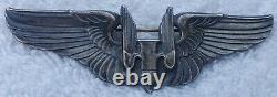 Vtg WWII US Army Air Corps Aerial Gunner Wings 3 Sterling Pin Marked Militaria