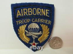 Vtg. WWII US Army Air Force Airborne Troop Carrier English Theater Made Patch