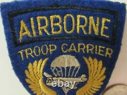 Vtg. WWII US Army Air Force Airborne Troop Carrier English Theater Made Patch