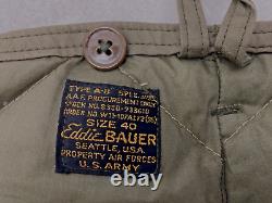 Vtg Wwii Flight Pants Men's 40 Army Air Force Type A-8 Eddie Bauer Goose Down