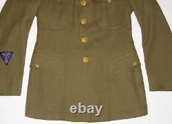 Vtg Wwii U. S. Army Wool Dress Jacket! Army Air Force & Communications Patches Xs