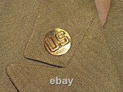 Vtg Wwii U. S. Army Wool Dress Jacket! Army Air Force & Communications Patches Xs