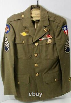 WW11 14TH ARMY AIR CORP FLYING TIGER M-9244 JACKET With MEDALS & RIBBONS