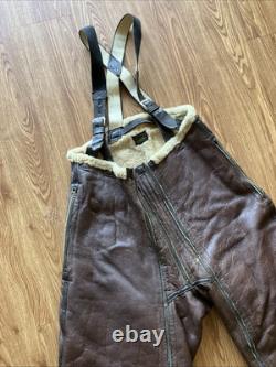 WW11 1940's US Army Air Force Shearling Flight Pants Trouser Size 38 R