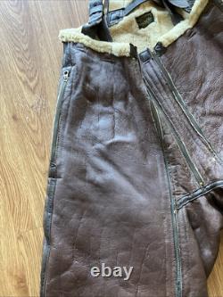 WW11 1940's US Army Air Force Shearling Flight Pants Trouser Size 38 R