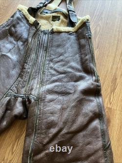 WW11 1940's US Army Air Force Shearling Flight Pants Trouser Size 38 R