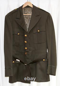 WW11 2 Army Air Corp OFFICER's Brown Jacket Size 39 Reg