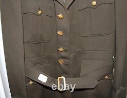 WW11 2 Army Air Corp OFFICER's Brown Jacket Size 39 Reg