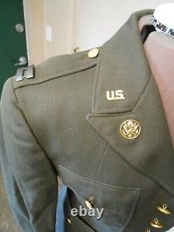 WW1 US Bullion Pilots Wings Named Soldier WW2 Tunic Victory Bar Army Air Forces