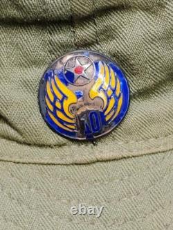WW2 10th Army Air Corps Pilot Crew Mechanics Cap Hat Enamel Pin USAAF Air Force