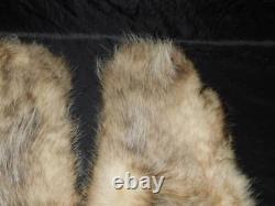 WW2 1941 Nome Alaska US Army Air Corps Fur Mittens Size L Green Leather Palm 40s