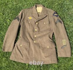 WW2 1942 U. S. Army Air Force Military Jacket Ike 38R? Medium Corporal 13th AAF