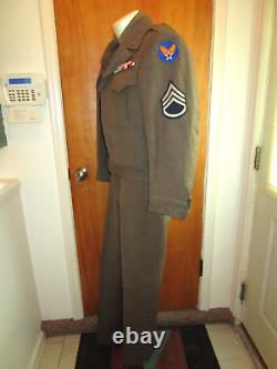 WW2, 1945, USAAF, US Army Air Force Ike Uniform, Staff Sgt, Engineer, Named