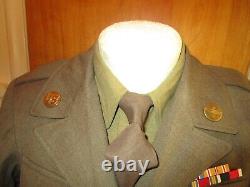 WW2, 1945, USAAF, US Army Air Force Ike Uniform, Staff Sgt, Engineer, Named