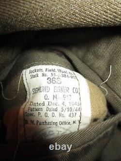 WW2, 1945, USAAF, US Army Air Force Ike Uniform, Staff Sgt, Engineer, Named