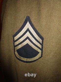 WW2, 1945, USAAF, US Army Air Force Ike Uniform, Staff Sgt, Engineer, Named