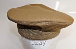 WW2 1946 US Army Air Corps Military Officers Khaki Visor service Cap size 7