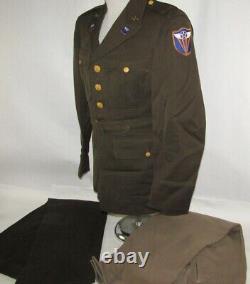 WW2 3rd/4th Army Air Forces Cadet Pilot Officer's Class A TunicWithPinks Green Pts