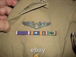 WW2 ARMY AIR CORPS LT. TUNIC PILOT 766th BOMB SQDN withMEDAL CASES IDENTIFIED