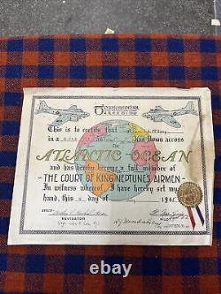 WW2 Army Air Corp Certificate Pilot B-54E Navigator Medical Patient 1945 Fdk2