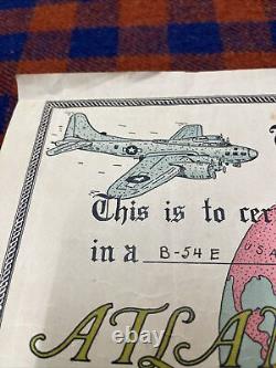 WW2 Army Air Corp Certificate Pilot B-54E Navigator Medical Patient 1945 Fdk2