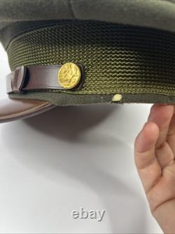 WW2 Army Air Corp Officers Crusher Visor Hat Cap Size 6-7/8 withbadge (1942) WW2 Army Air Corp Officers Crusher Visor Hat Cap Size 6-7/8 withbadge (1942)